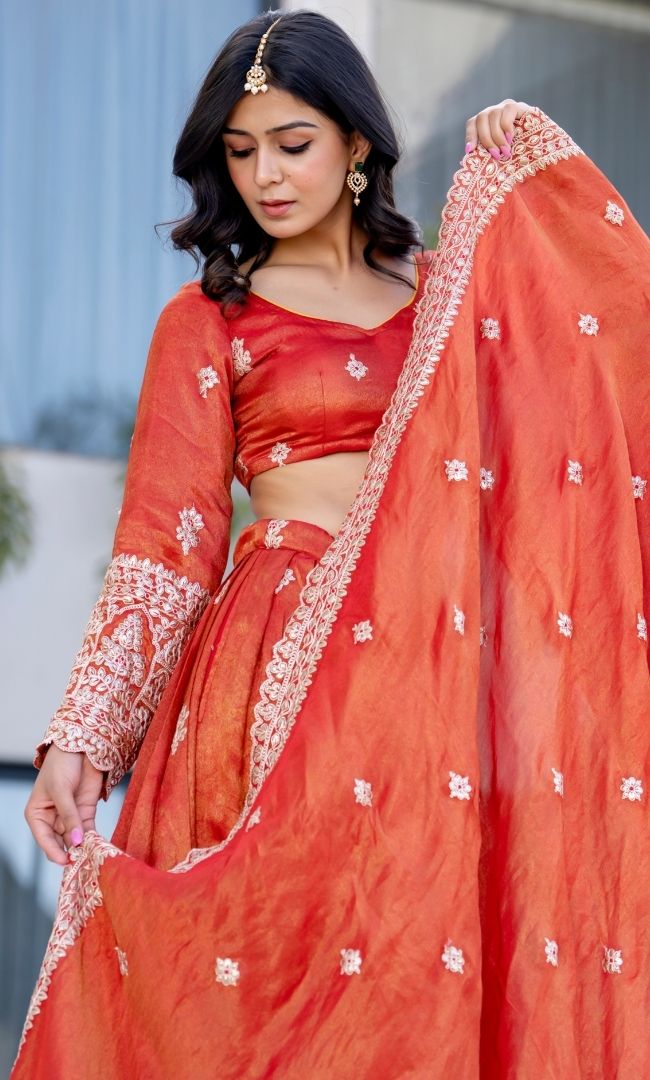 Rajsi Kesari Lehenga Set