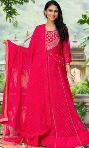 Sargam Pink Bandhani Lehenga Set