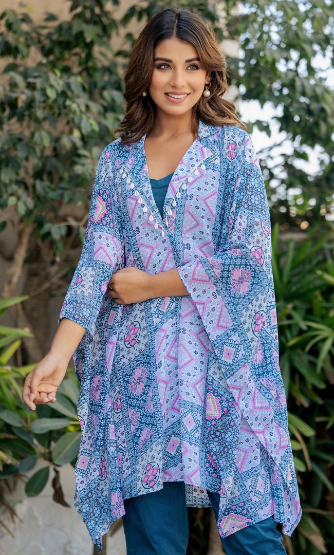 Flowing Floral Kaftan Set