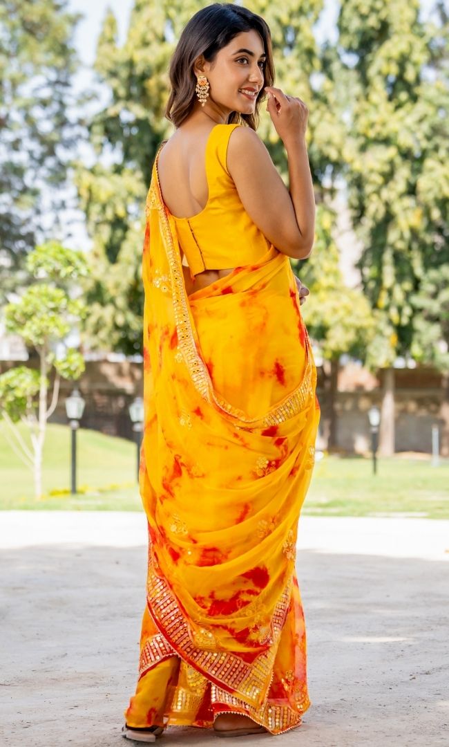 Crul Shibori Saree