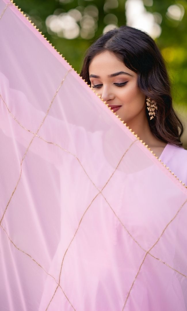 Pastel Pink Anarkali Set