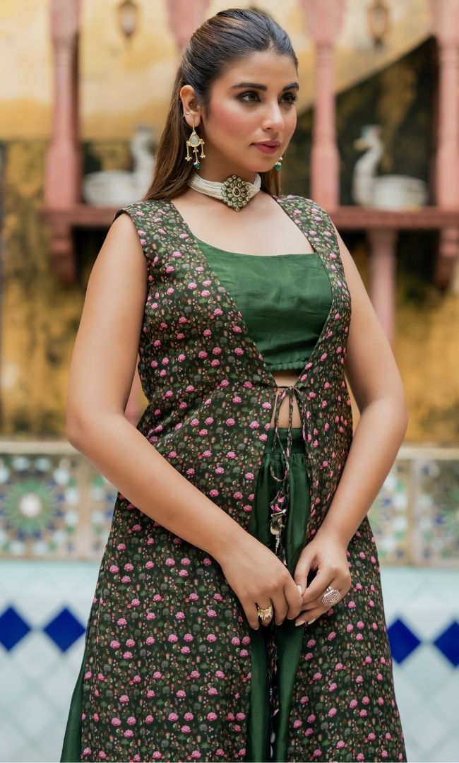Envy Green Skirt Set
