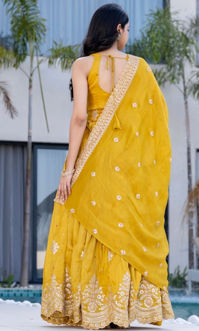 Regal Mustard Lehenga Set