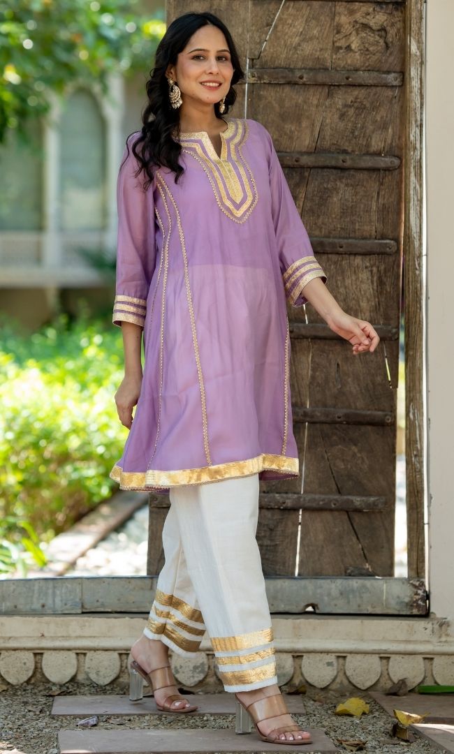 Bebo Purple Kurta Set