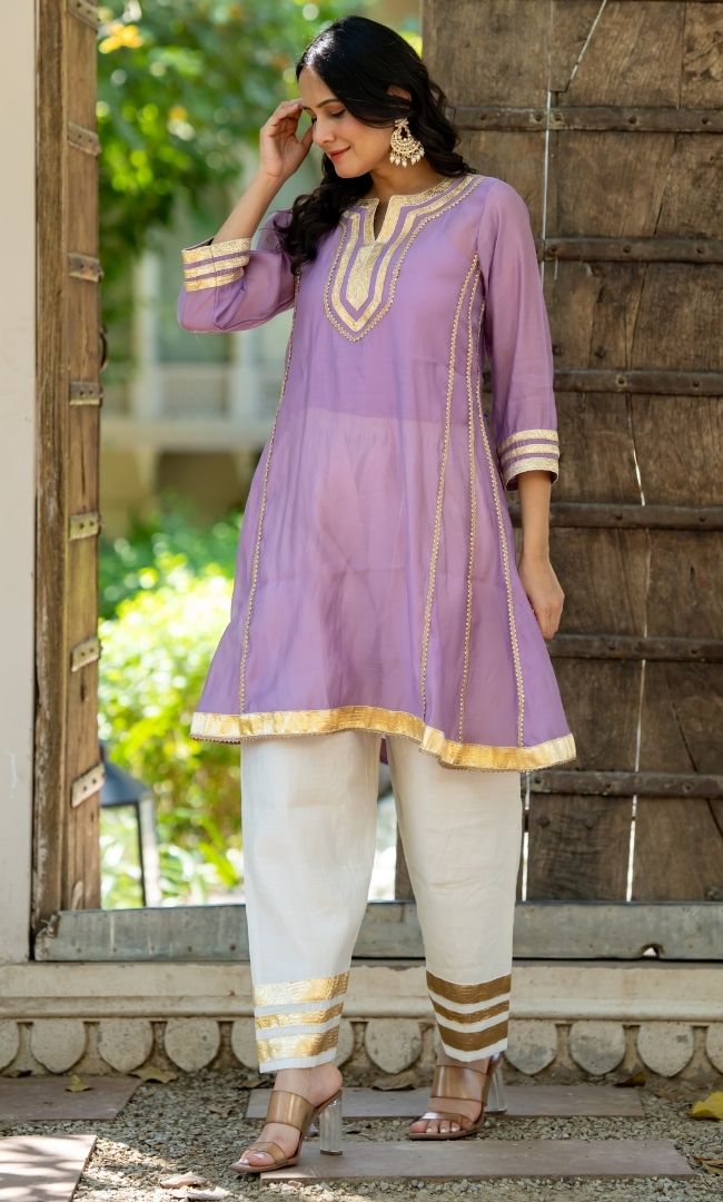 Bebo Purple Kurta Set