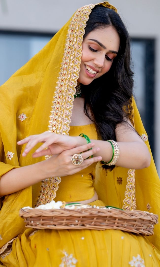 Regal Mustard Lehenga Set