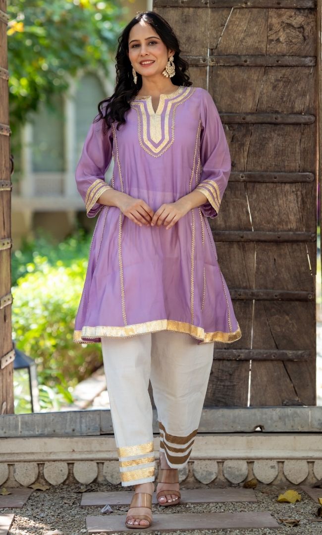 Bebo Purple Kurta Set