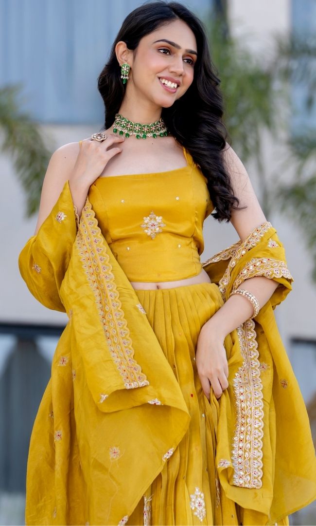 Regal Mustard Lehenga Set