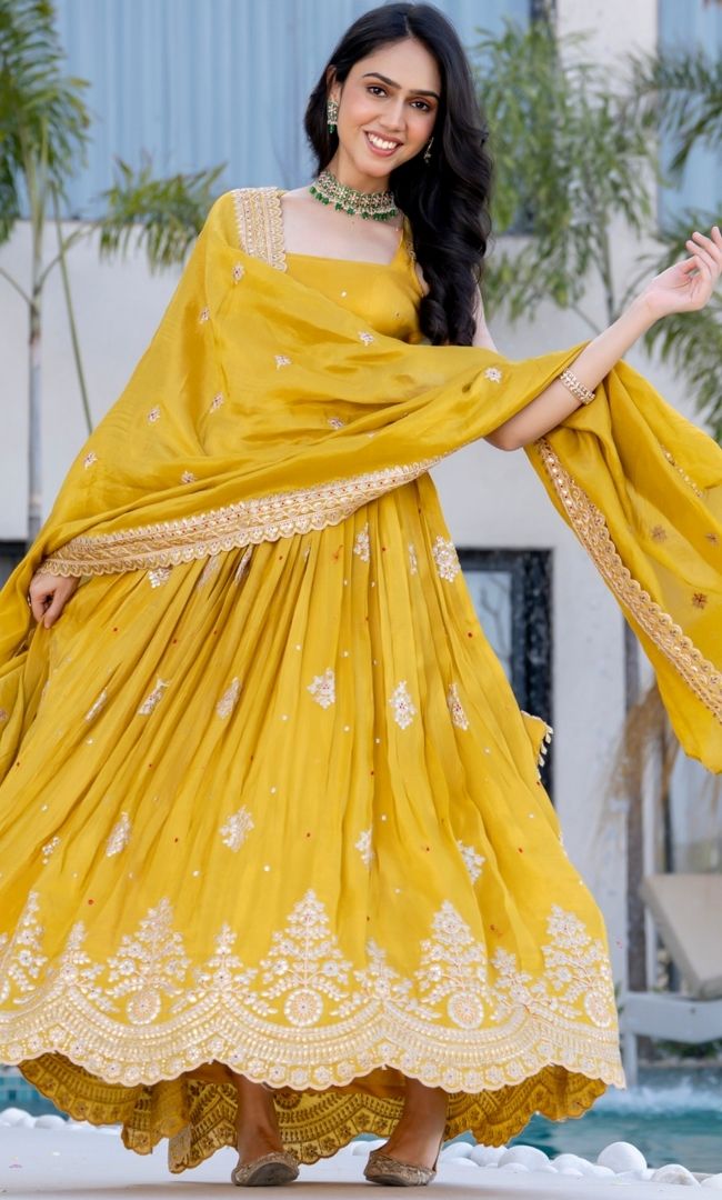 Regal Mustard Lehenga Set