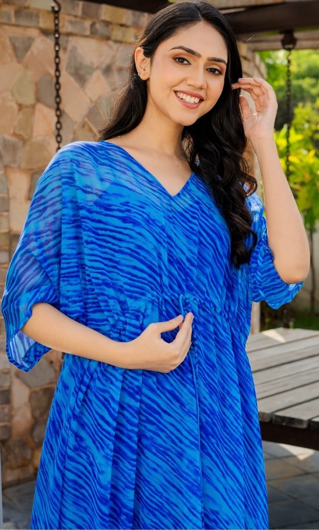 Royal Blue Leheriya Dress