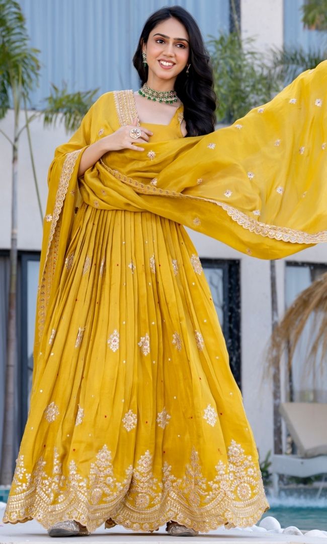 Regal Mustard Lehenga Set