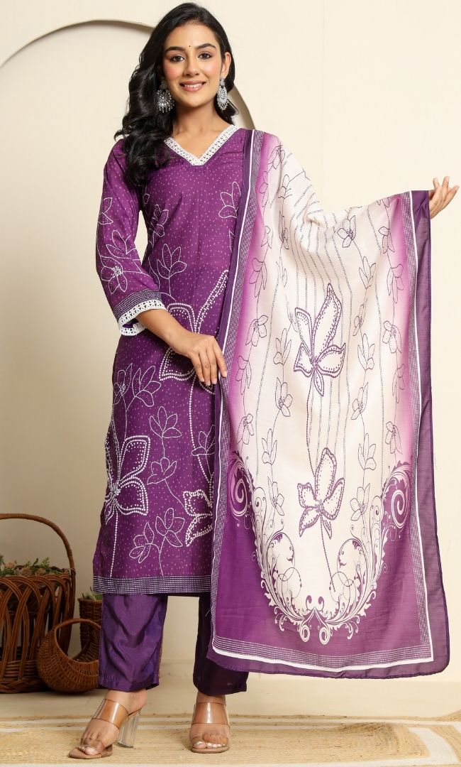 Affair Purple Suit Set