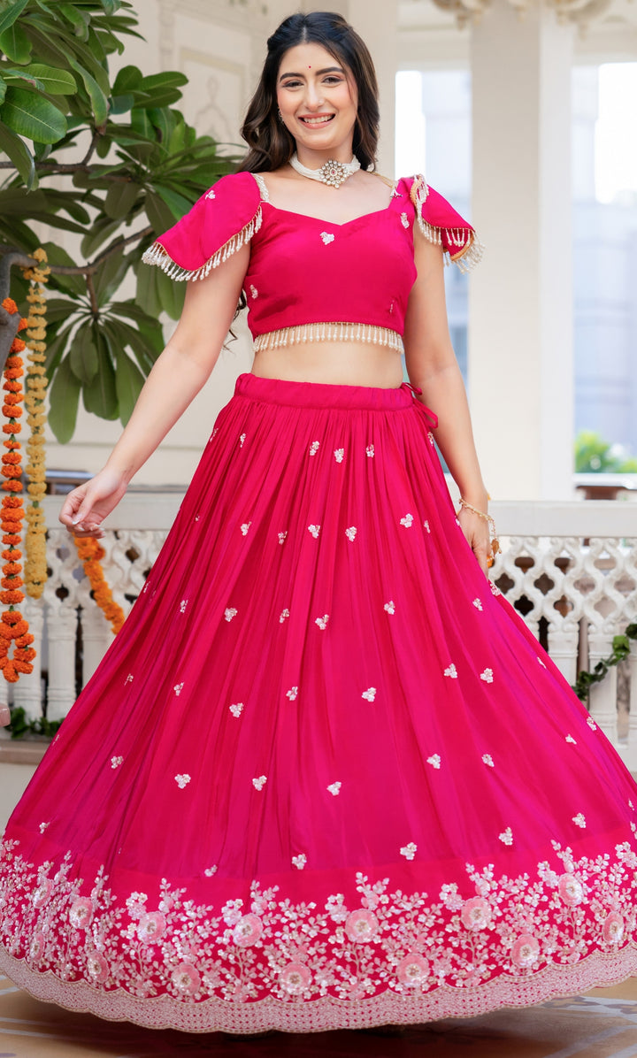 Ruh Pink Embellished Lehenga Set