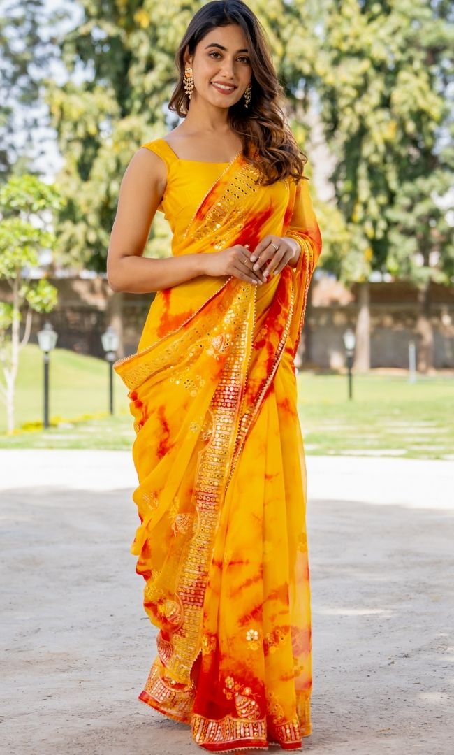 Crul Shibori Saree