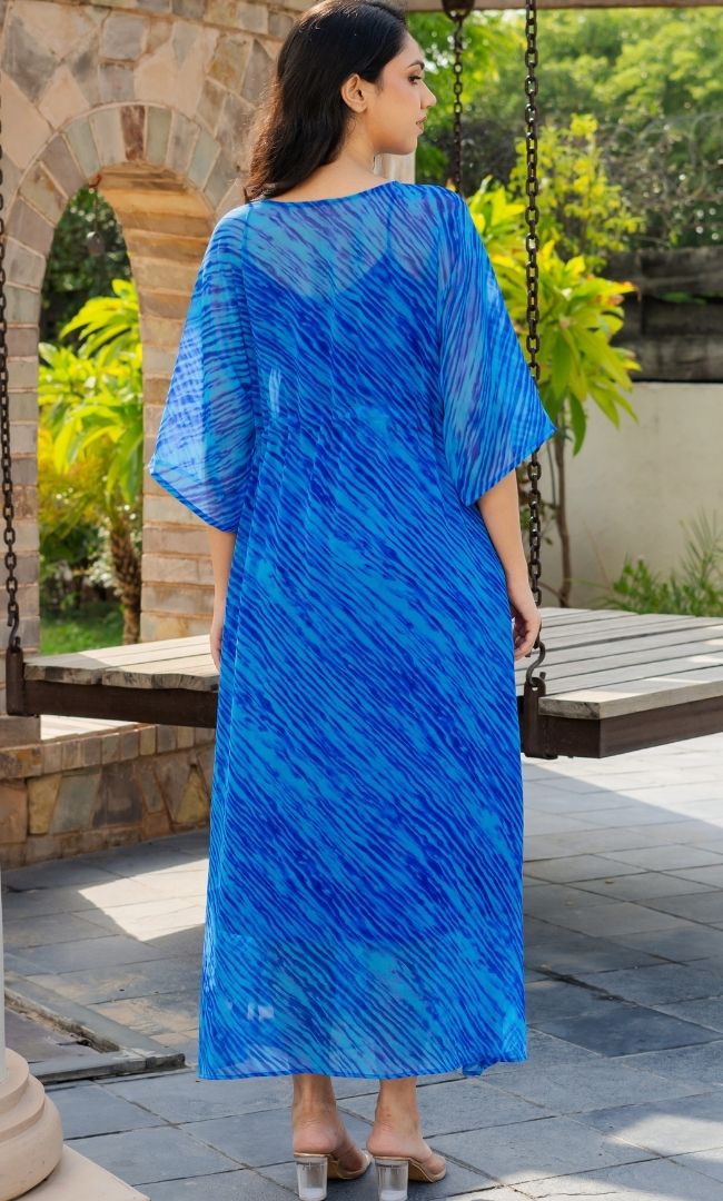 Royal Blue Leheriya Dress