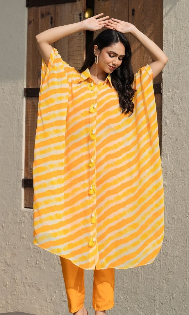 Leher Leheriya Yellow Co-ord Set