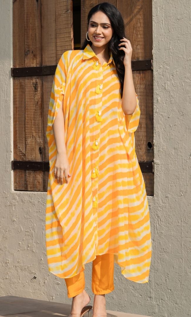Leher Leheriya Yellow Co-ord Set
