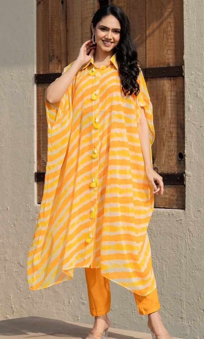 Leher Leheriya Yellow Co-ord Set