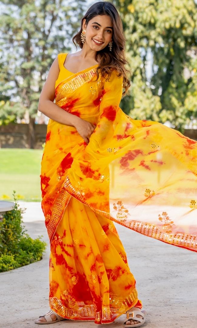 Crul Shibori Saree