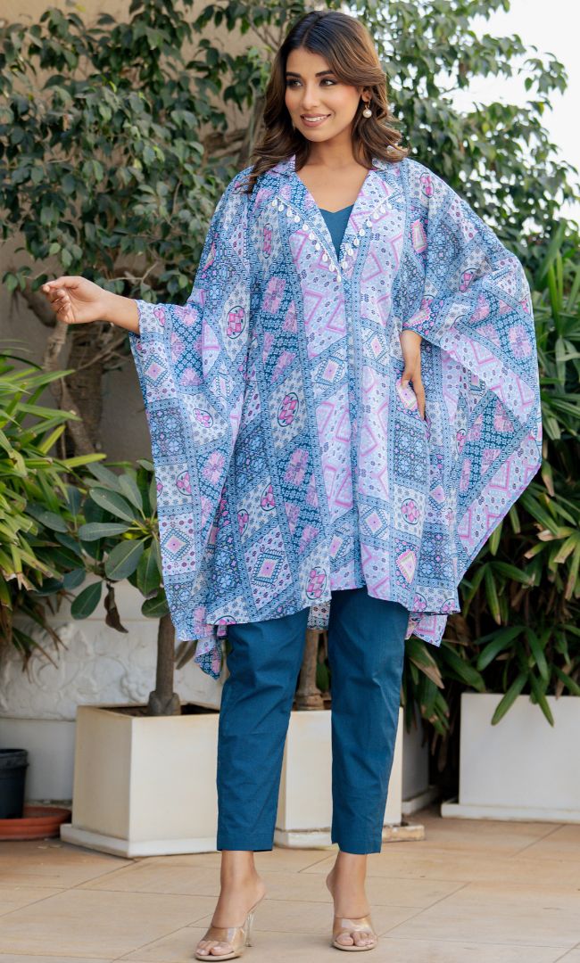 Flowing Floral Kaftan Set