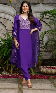 Shahnoor Purple Suit Set