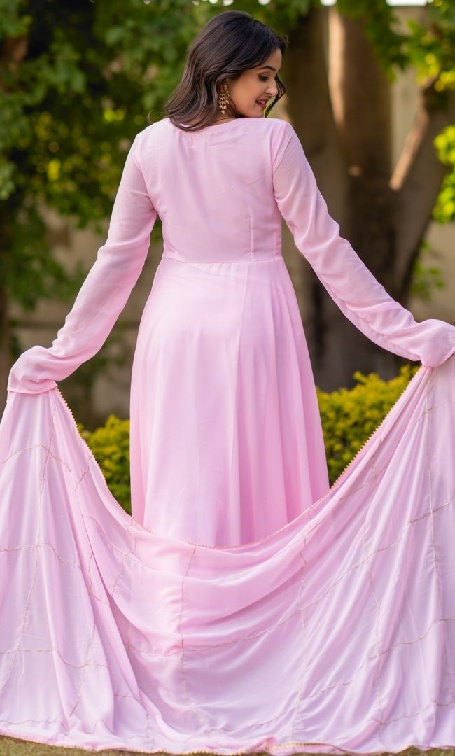 Pastel Pink Anarkali Set