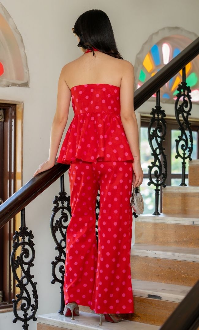Rosella Pink Polka Co-ord Set
