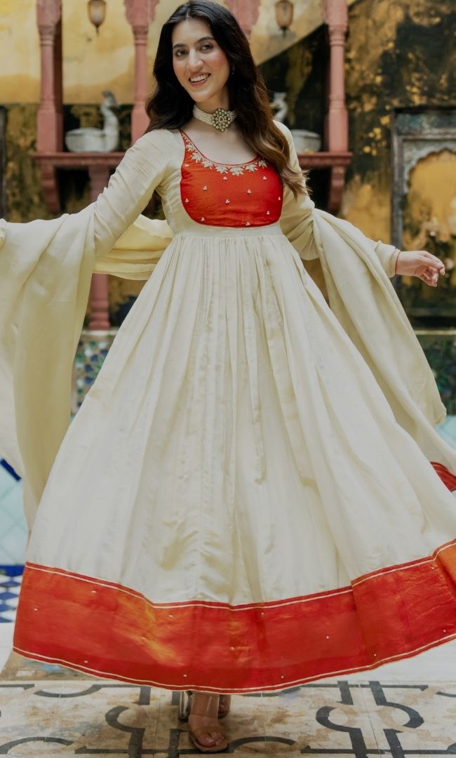 Ziva Tissue Anarkali Set