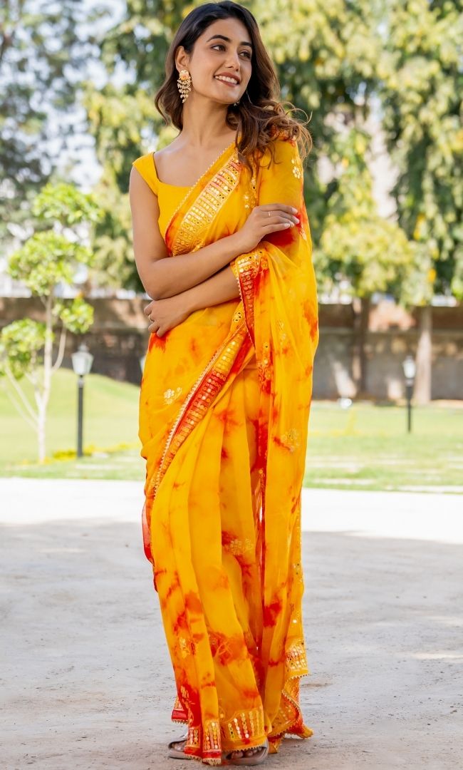 Crul Shibori Saree