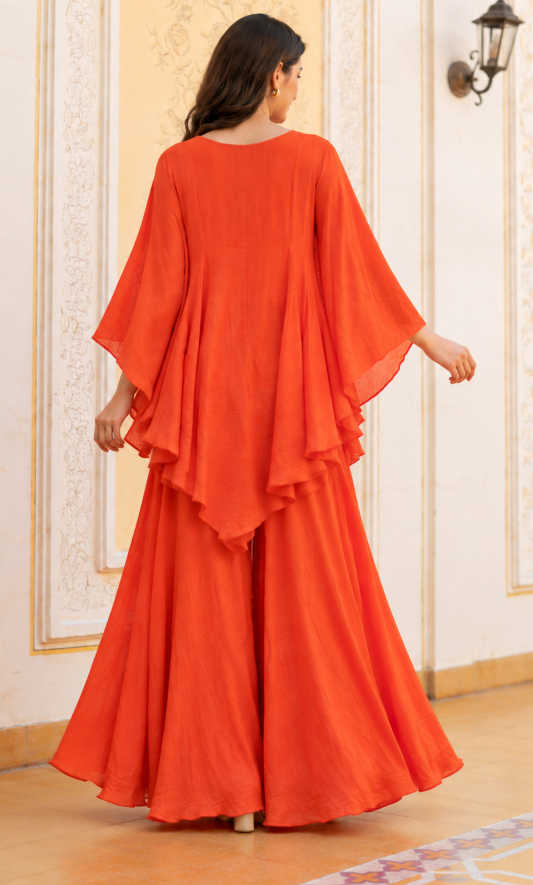 Celestra Coral kaftan Set