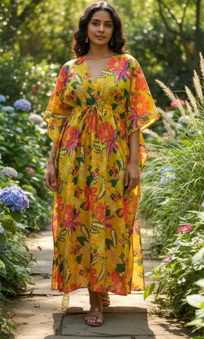 Sundaze V-Neck Kaftan Dress