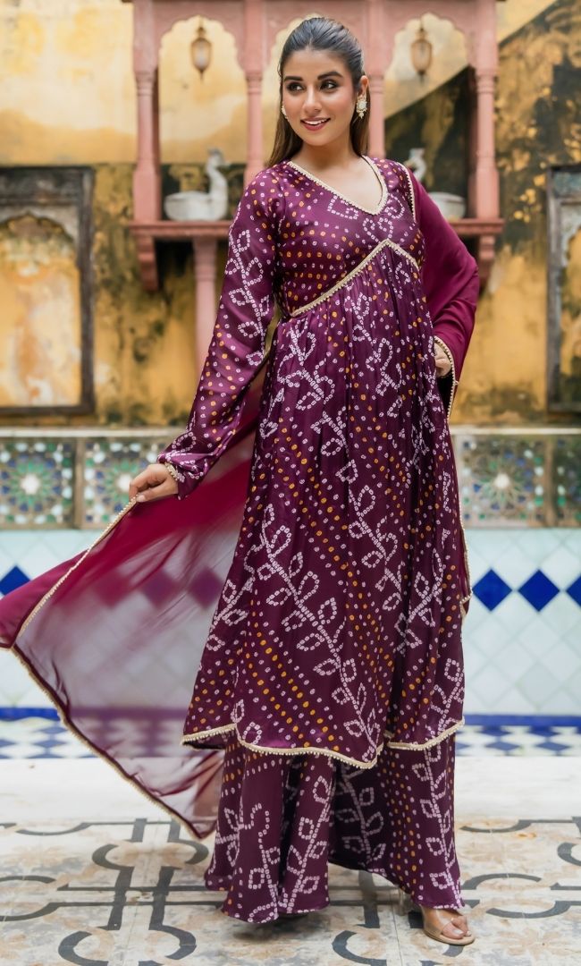 Ragini Bandhej Suit Set