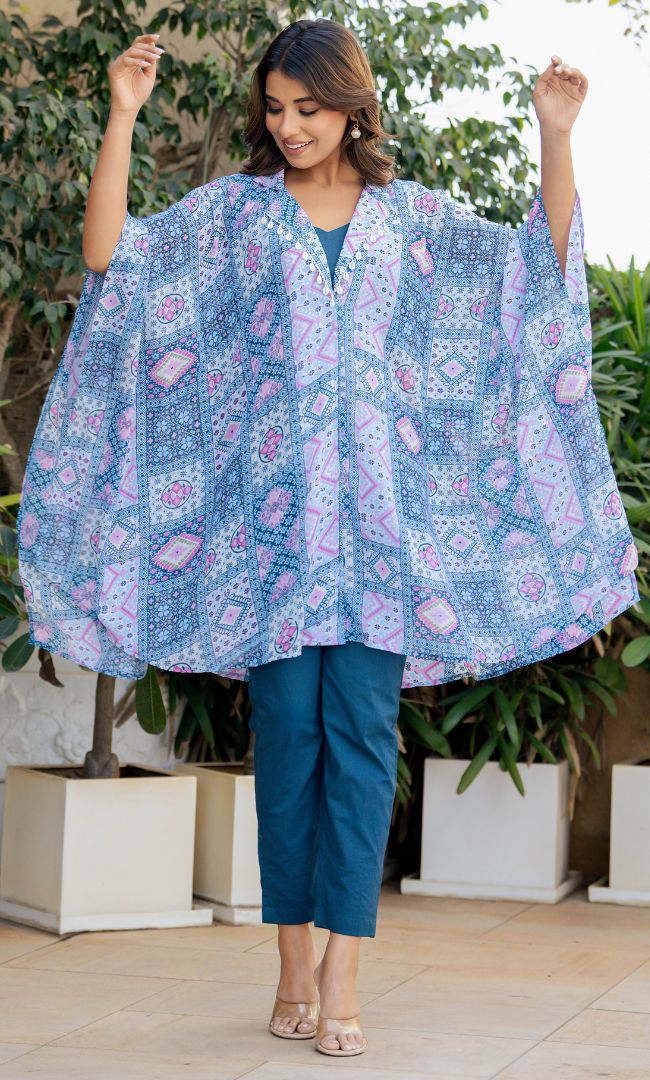 Flowing Floral Kaftan Set