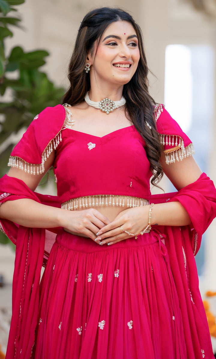 Ruh Pink Embellished Lehenga Set