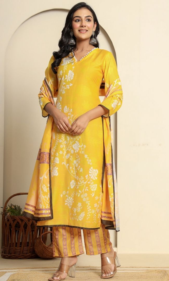 Saffron Glow Suit Set