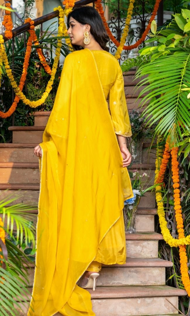 Medallion Embroidered Suit Set