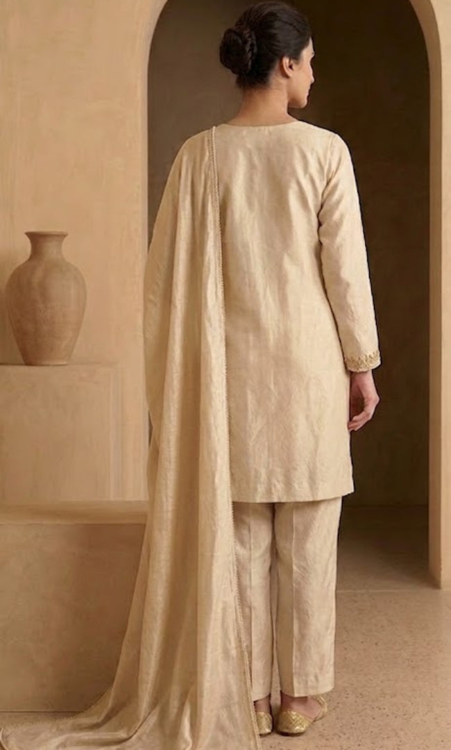 Bloom Tissue Ivory Suit Set