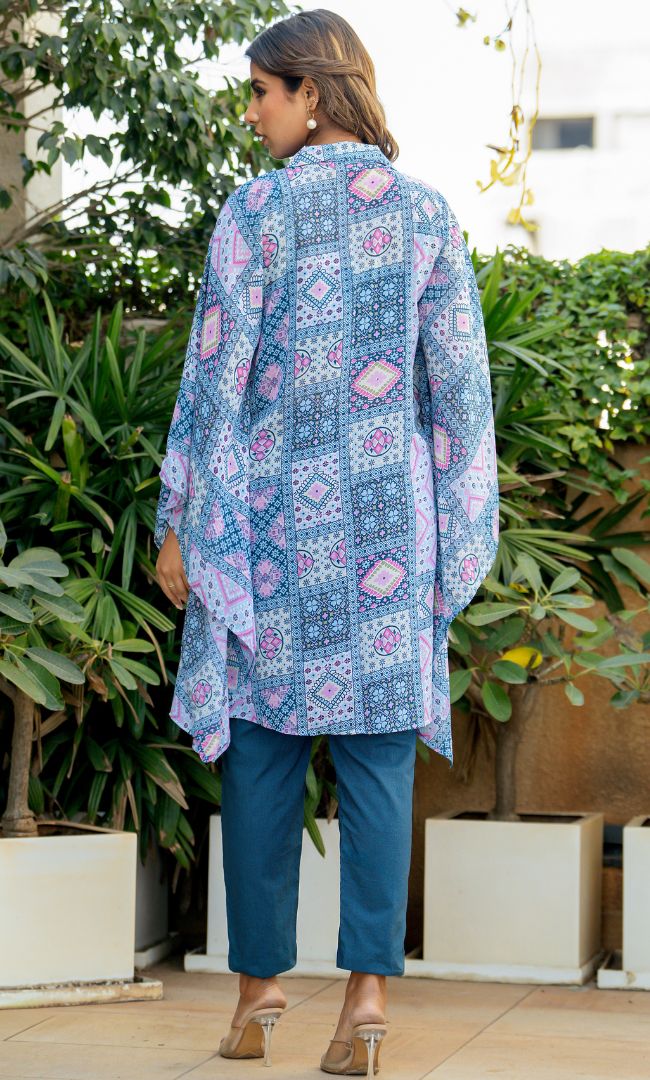 Flowing Floral Kaftan Set