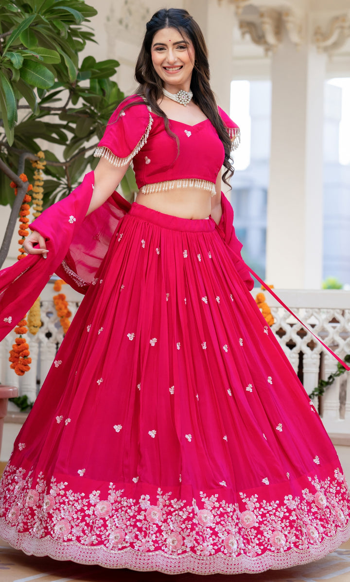 Ruh Pink Embellished Lehenga Set