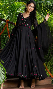 Sparsh Black Anarkali Set