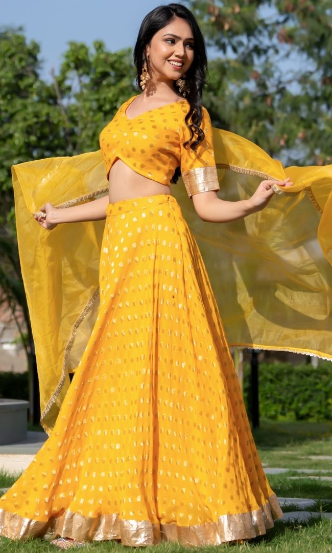 Mira Yellow Lehenga Set