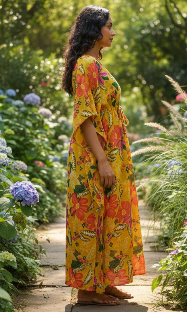Sundaze V-Neck Kaftan Dress
