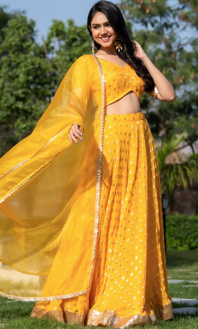 Mira Yellow Lehenga Set