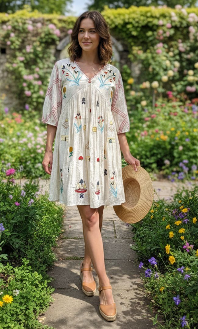 Valley White Cotton Dress