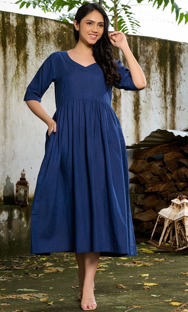 Navy Blue Linen dress Navy Blue Linen dress