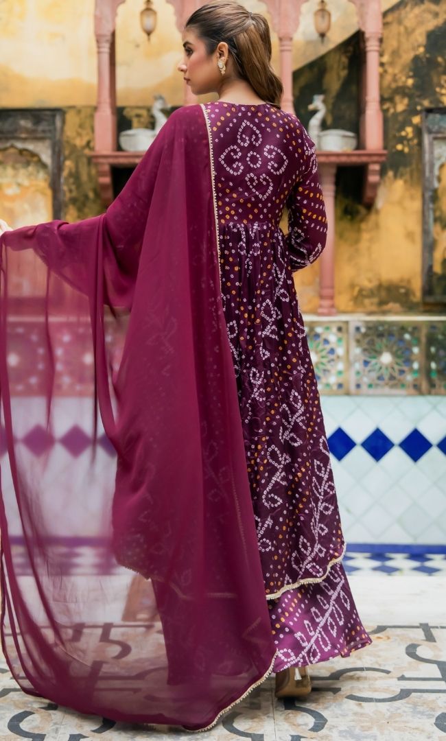 Ragini Bandhej Suit Set