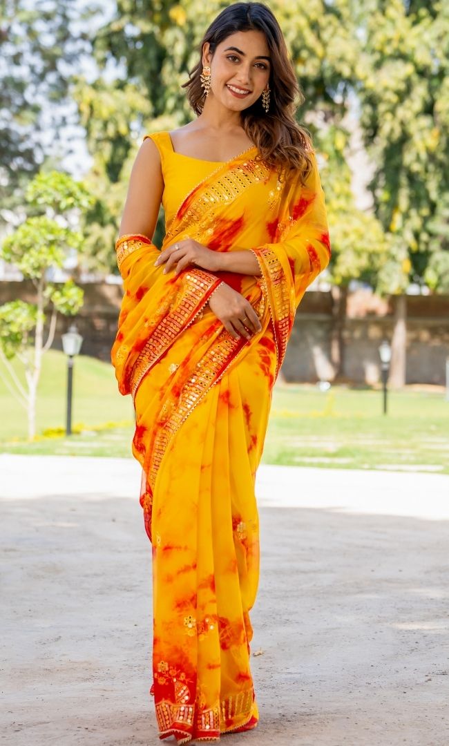 Crul Shibori Saree