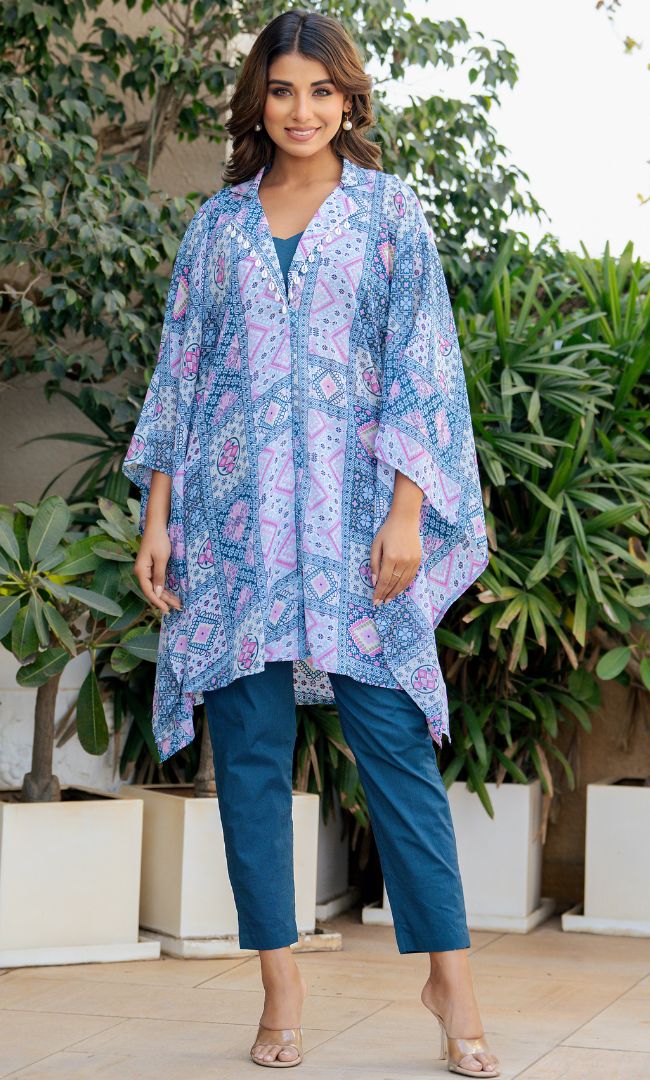 Flowing Floral Kaftan Set