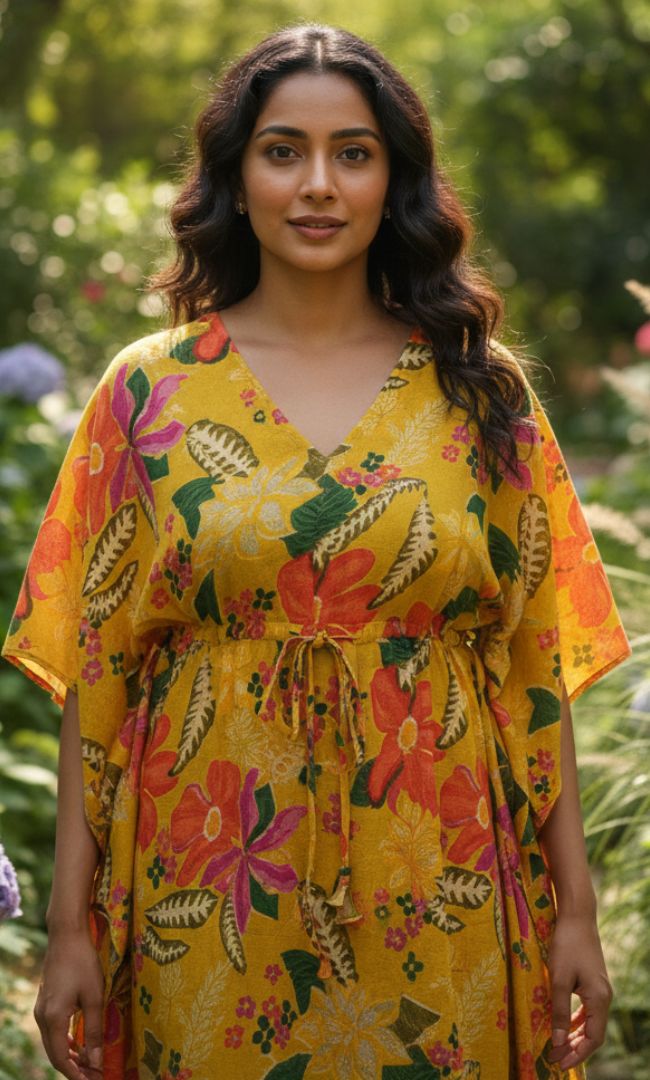 Sundaze V-Neck Kaftan Dress