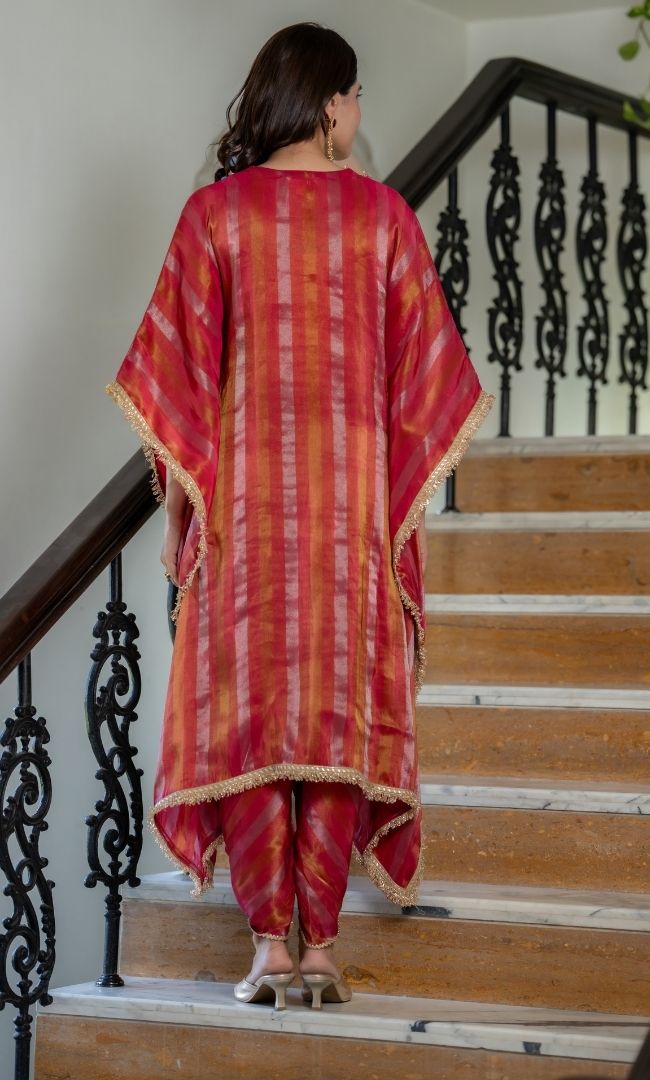 Aliza Rani Pink Kaftan Set